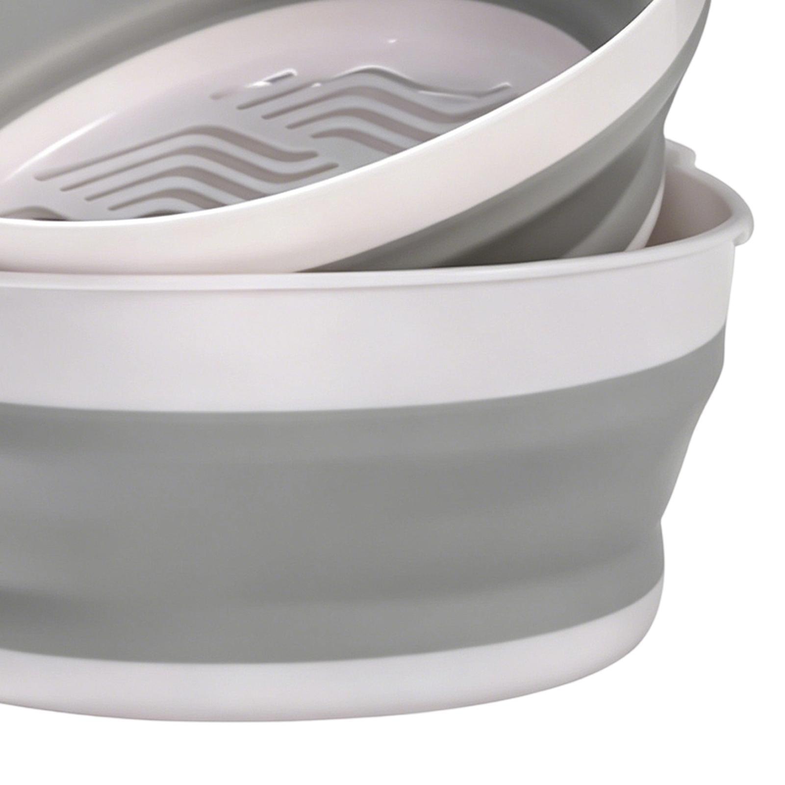 Meal Prep For Office - Foldable Strainer Double-Layer Fruit Washing Veggie