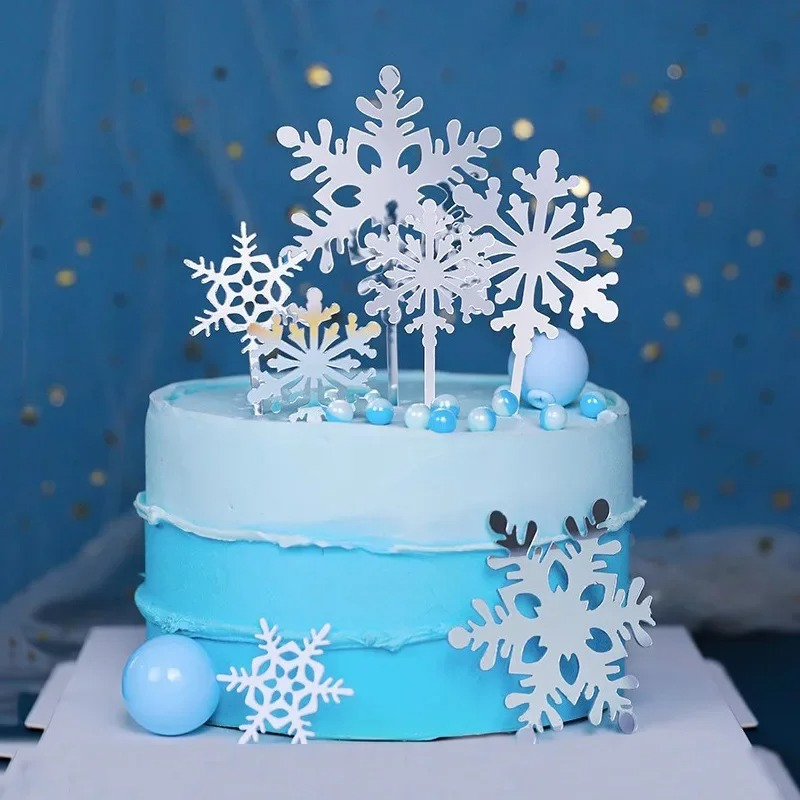 Meal Prep Frozen - 16pcs Snowflake Cupcake Toppers Frozen Theme