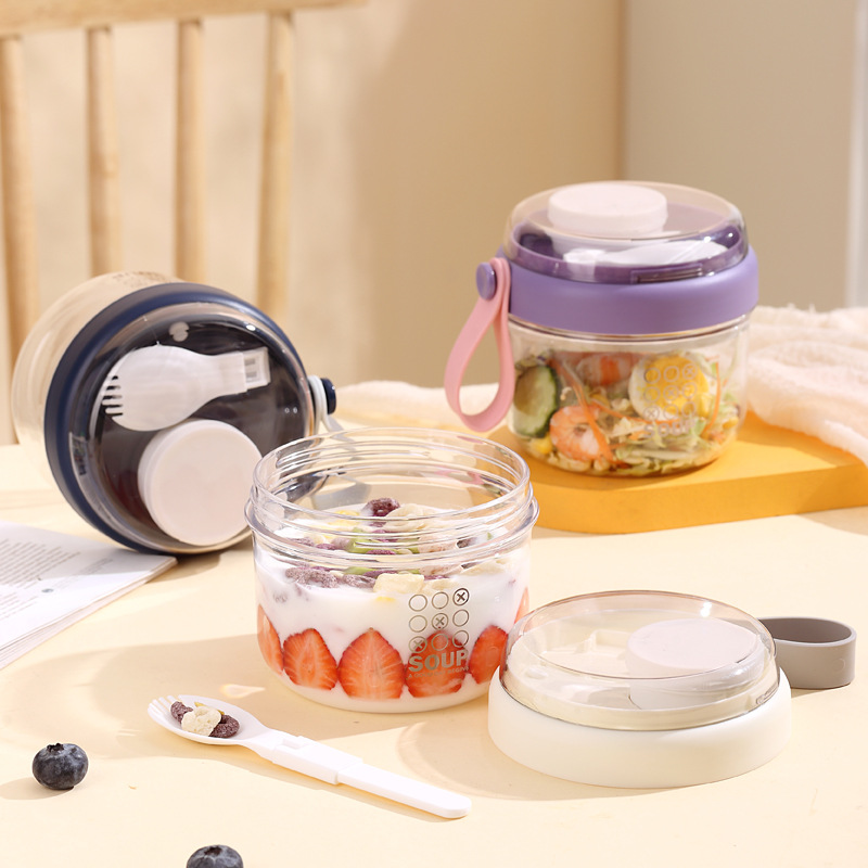 Salad Cup Double Layer Oatmeal - Salad Container Jar review and price