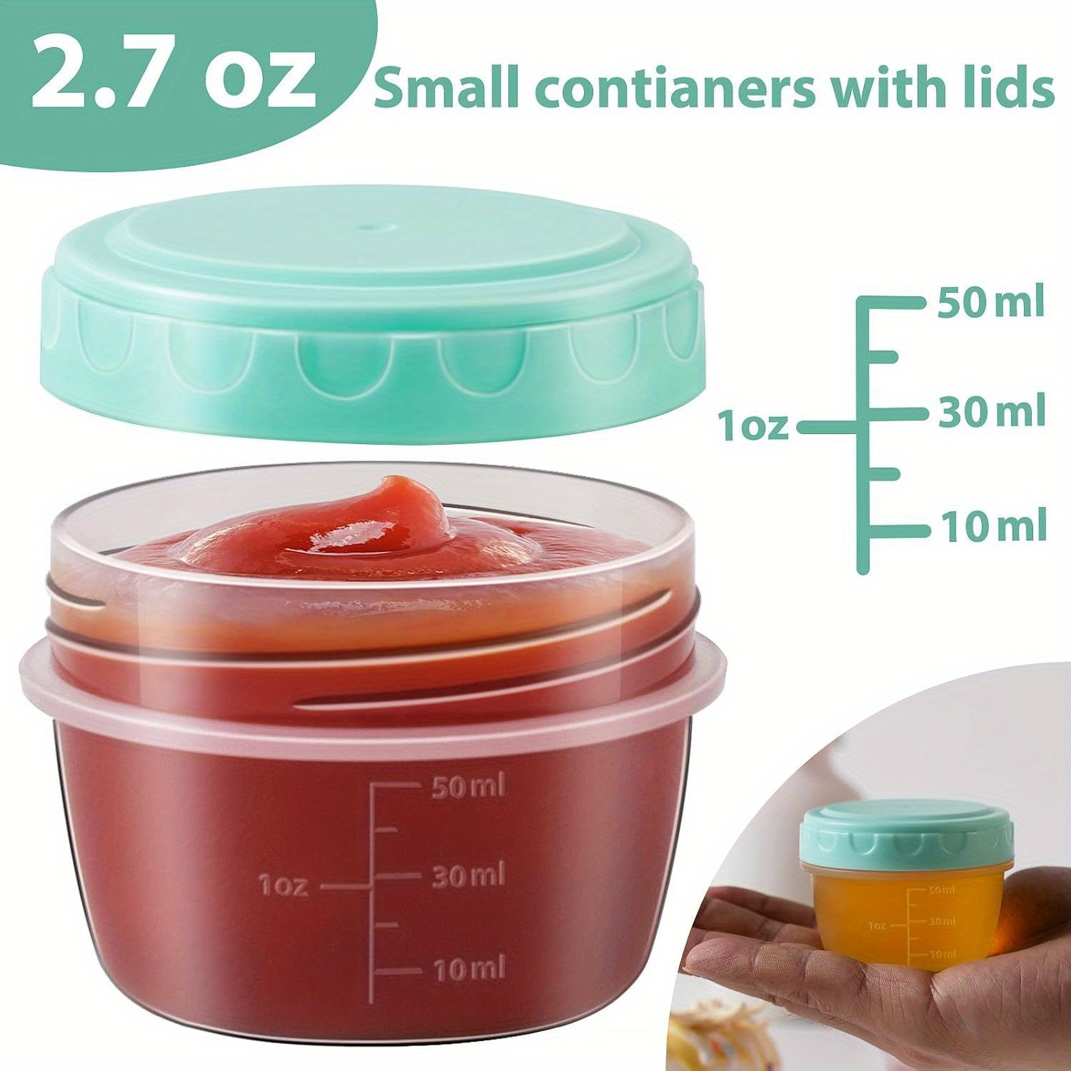 1-6 Pack 2.7 OZ Salad Dressing - Salad Container Jar review and price