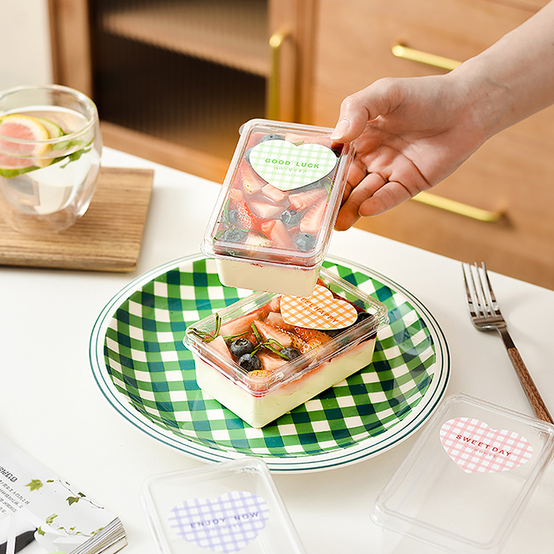 10Pcs Transparent Dessert Box  - Salad Container Jar review and price