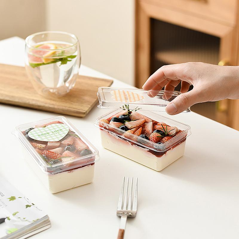 10Pcs Transparent Dessert Box  - Salad Container Jar review and price
