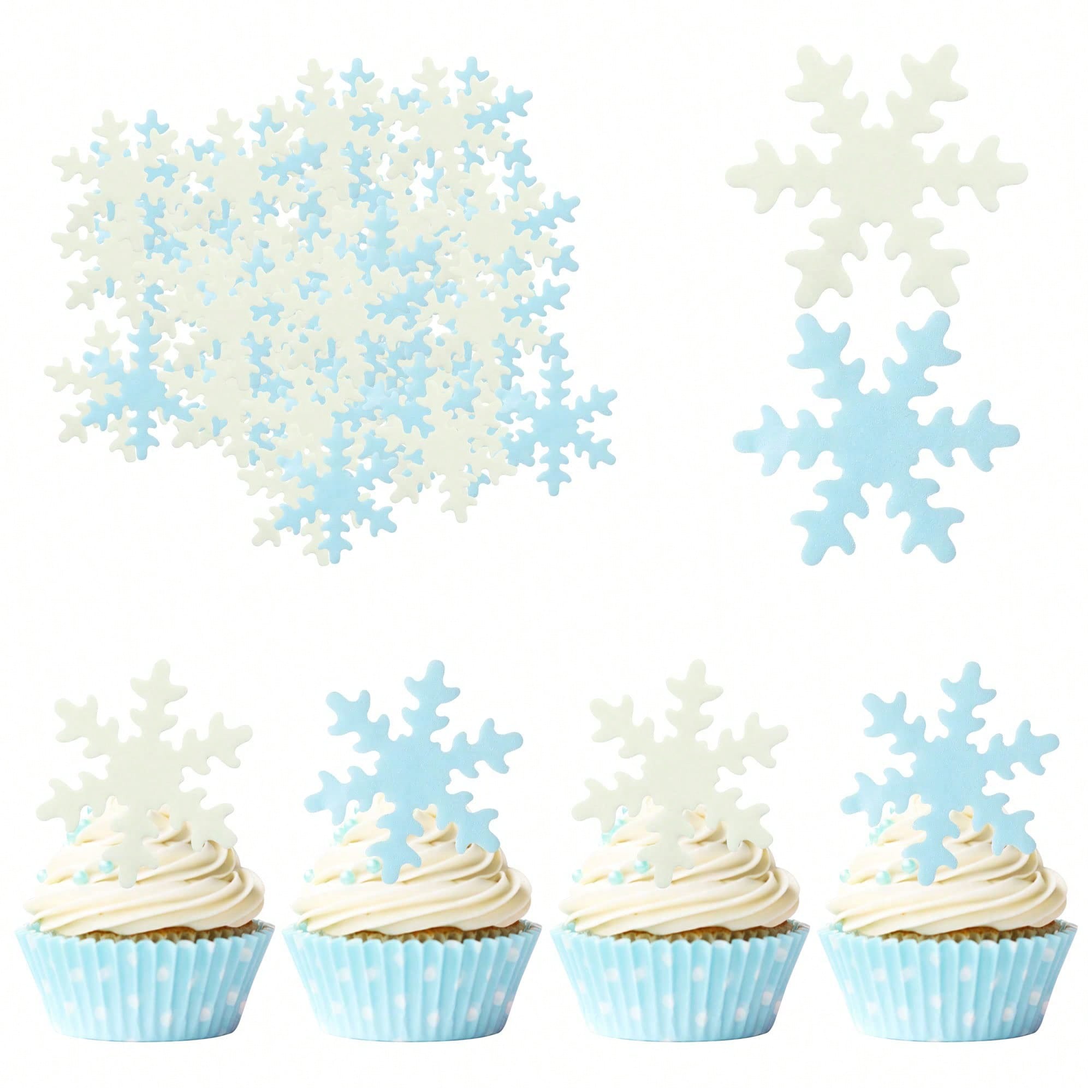 50Pcs Blue White Cupcake Toppe - Meal Prep Frozen review and price