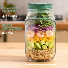 Portable Salad Jar Container w - Meal Prep For Office review and price