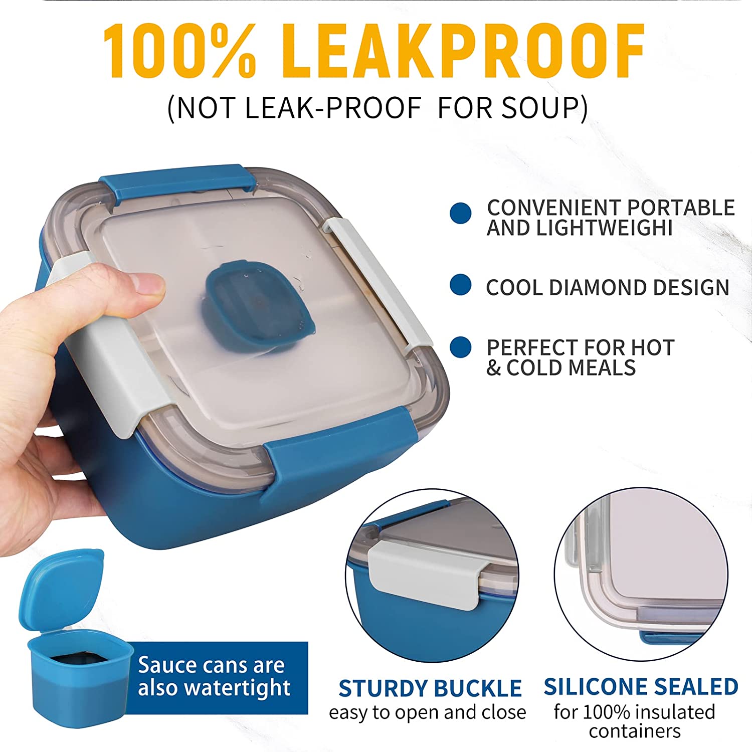1100ml/1500ml Portable Lunch B - Salad Container Jar review and price