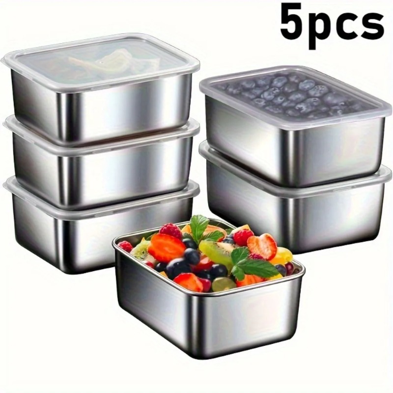 5pc Stainless Steel Food Stora - Meal Prep For Office review and price